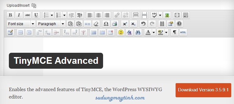 TinyMCE Advance - Plugin quan trọng số 1 của WordPress